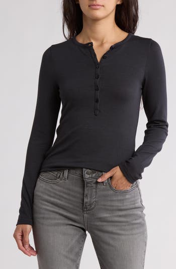 rag & bone Lea Rib Henley | Nordstromrack