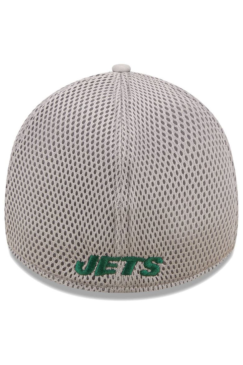 Men's New Era Gray New York Jets Team Neo 39THIRTY Flex Hat, Alternate, color, Gray