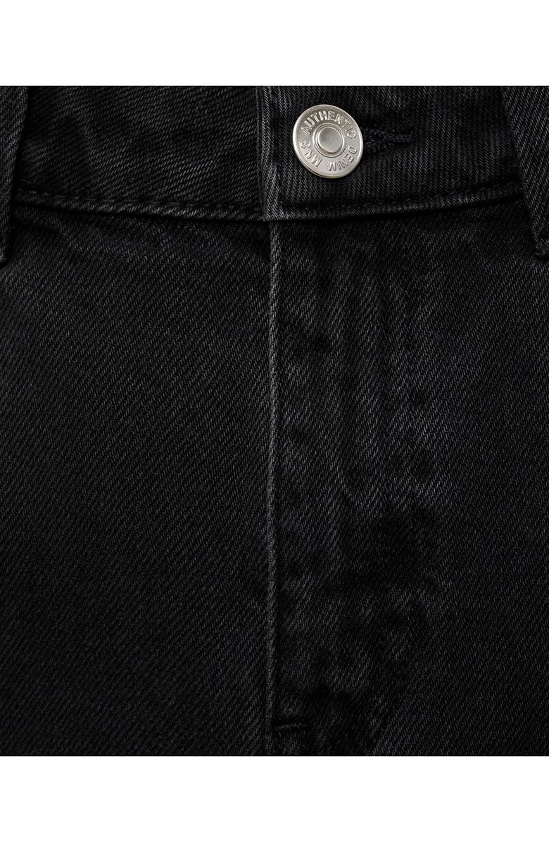 MANGO TEEN Star Stud Cargo Denim Miniskirt, Alternate, color, Black Denim