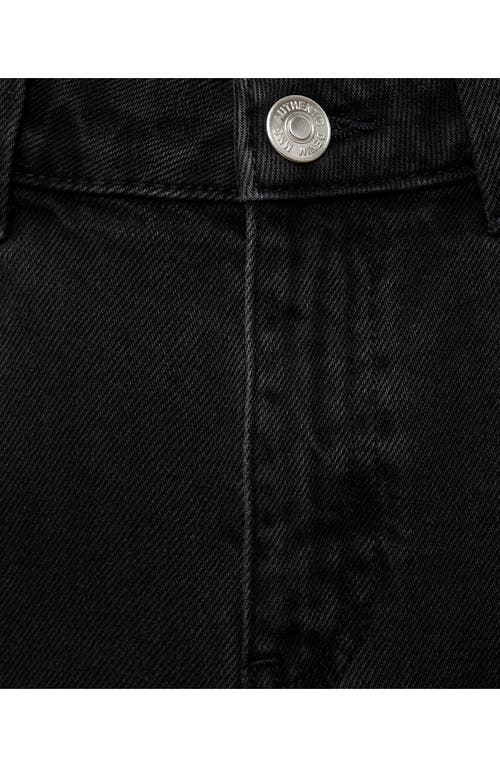 Mango Teen Star Stud Cargo Denim Miniskirt In Black