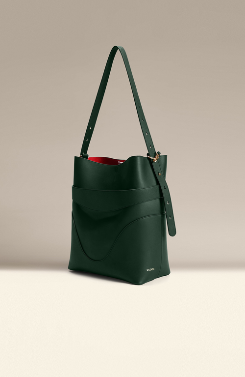 Oleada Official Marina Soft Bucket Bag In Green