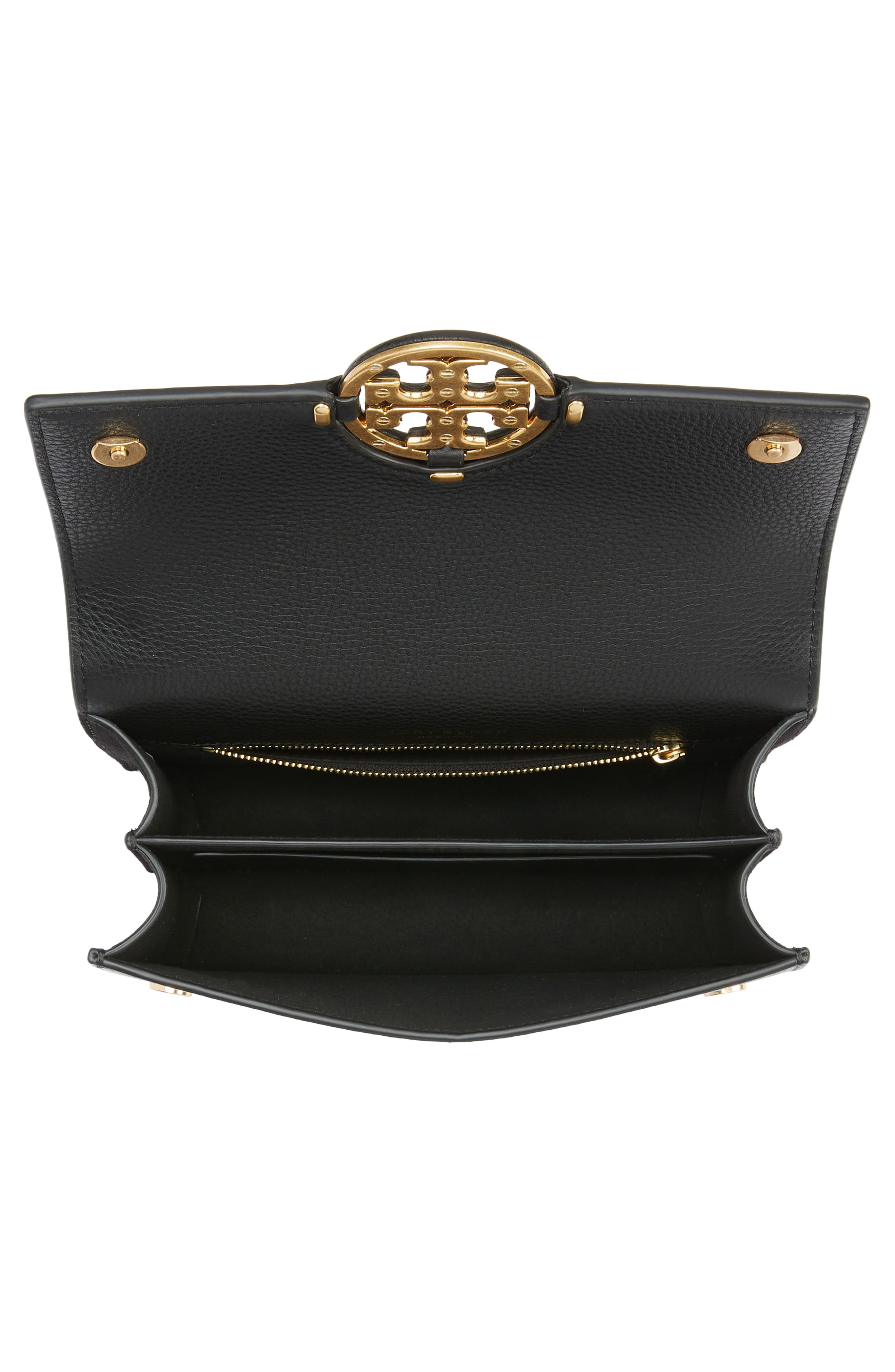 Tory Burch Miller Small Leather Flap Shoulder Bag, Alternate, color, 