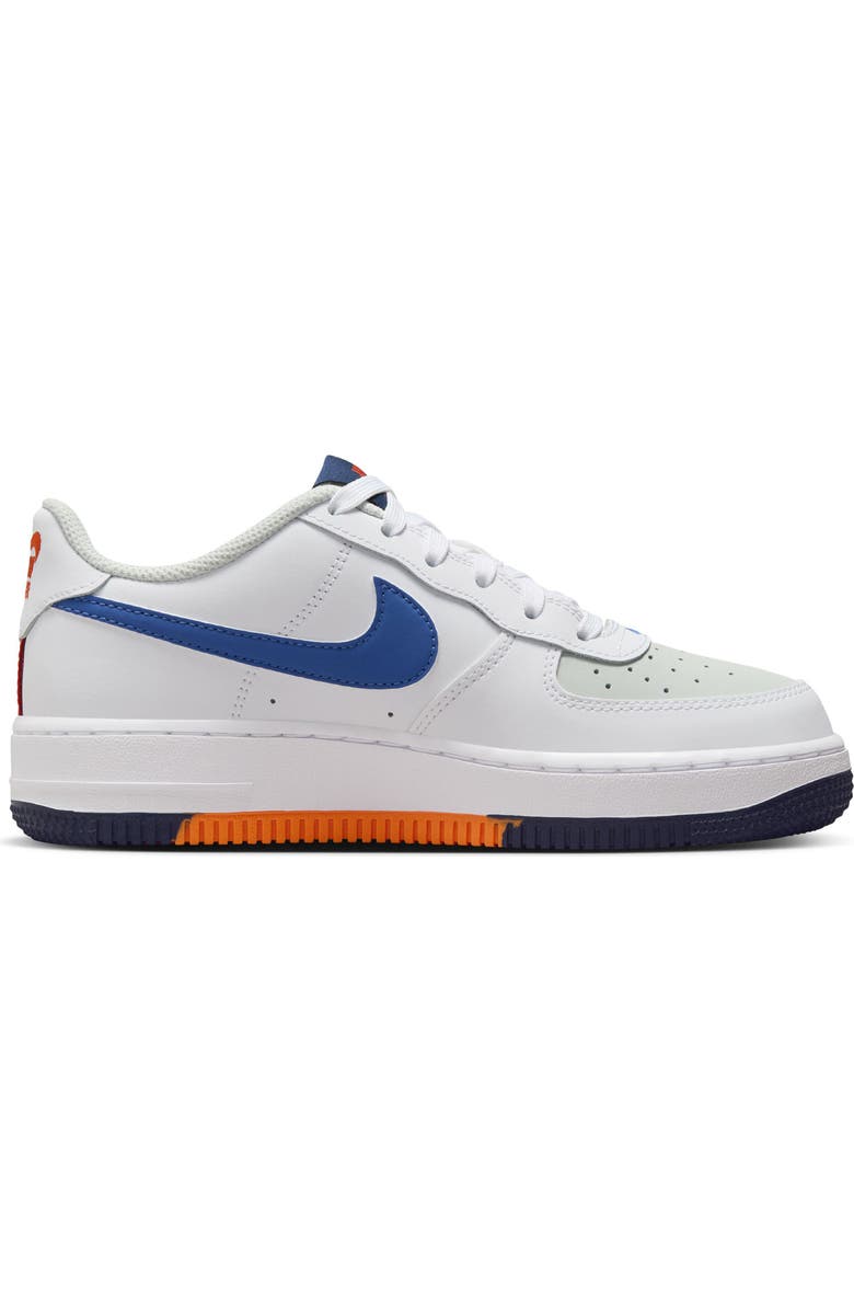 Nike Kids' Air Force 1 LV8 Sneaker, Alternate, color, Silver/ White/ Blue/ Navy