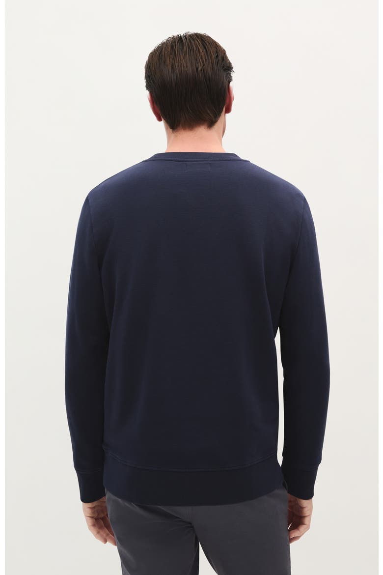 Company Emboss Sweater, Alternate, color, Navy