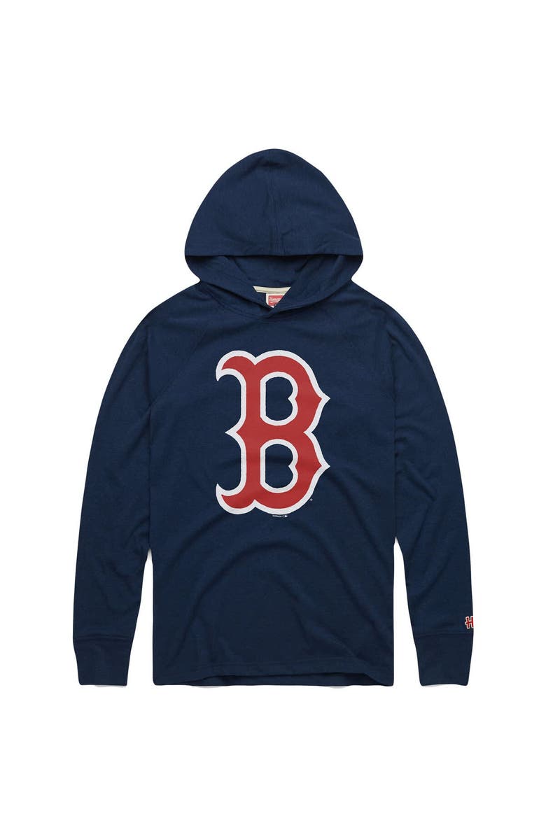 Homage Men's Homage Navy Boston Red Sox Lightweight Raglan Tri-Blend Pullover Hoodie, Alternate, color, Navy