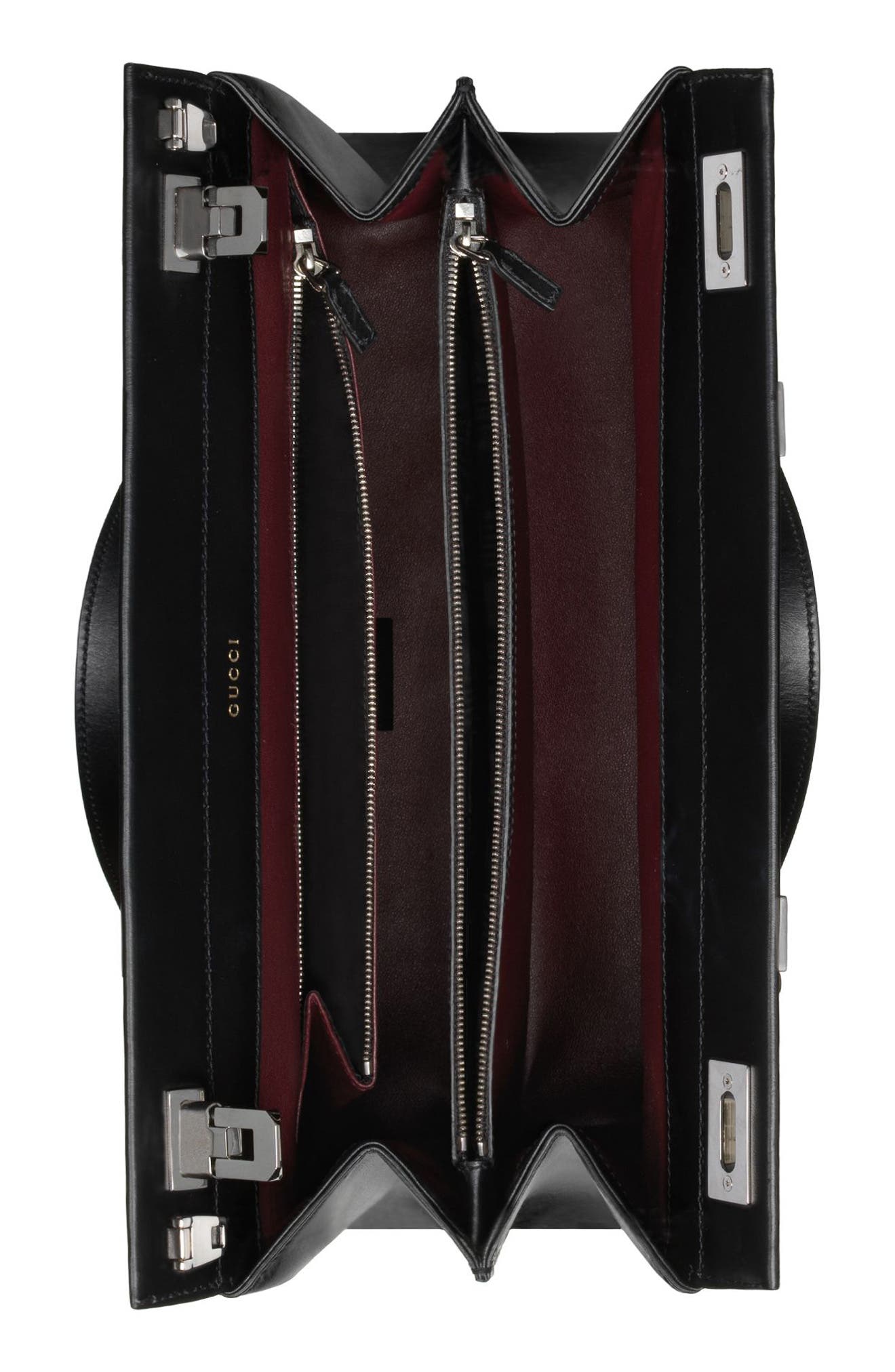 Gucci Medium Zumi Diagonal Stripe Top Handle Leather Bag, Alternate, color, 