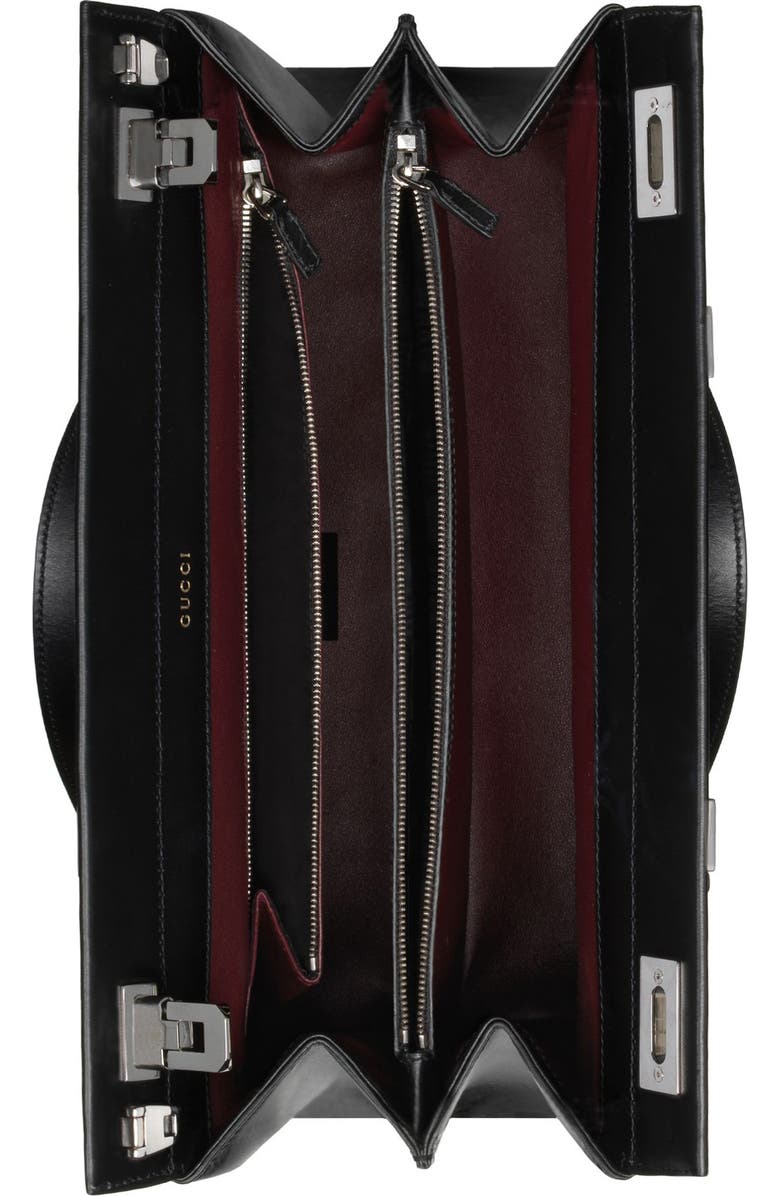 Gucci Medium Zumi Diagonal Stripe Top Handle Leather Bag, Alternate, color,