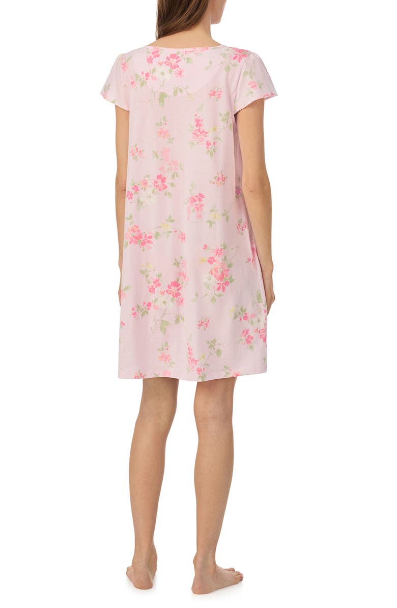 Lauren Ralph Lauren Flutter Sleeve Nightgown, Alternate, color, Pink Print