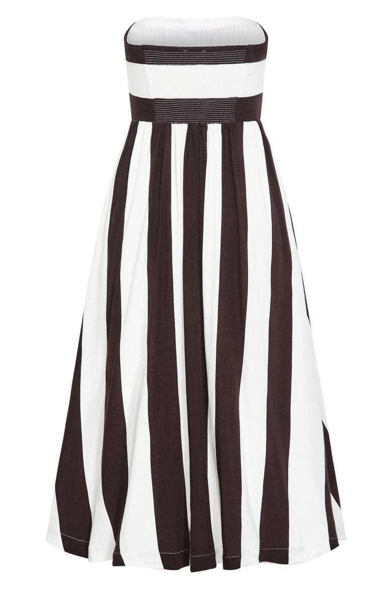 Simone Stripe Maxi Dress, Alternate, color, CHOCOLATE/ IVORY
