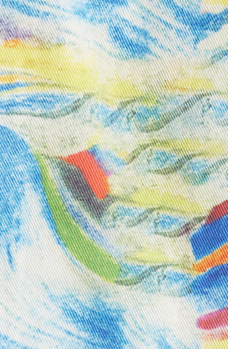 RIZORT Art Printed Button-Up Shirt Jacket, Alternate, color, Blue