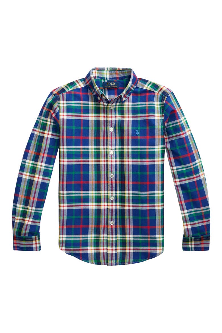 Kids' Classic Oxford Button-Up Shirt, Main, color, MULTI