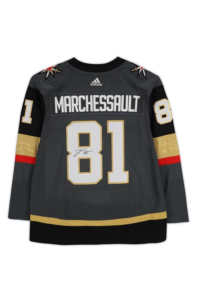 FANATICS AUTHENTIC Jonathan Marchessault Vegas Golden Knights Autographed Black Adidas Jersey, Alternate, color,