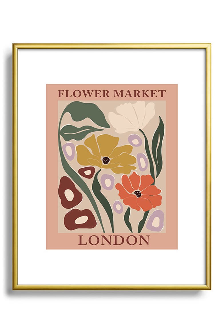Flower Market Framed Art Print, Main, color, PINK