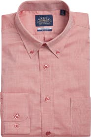 EAGLE Regular Fit Red Cotton Button-Down Oxford Shirt