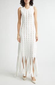 ZANKOV Jesse Openwork Car Wash Hem Sweater Dress