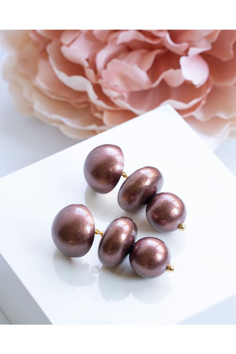 Nola Earrings, Alternate, color, Chocolate Cherry