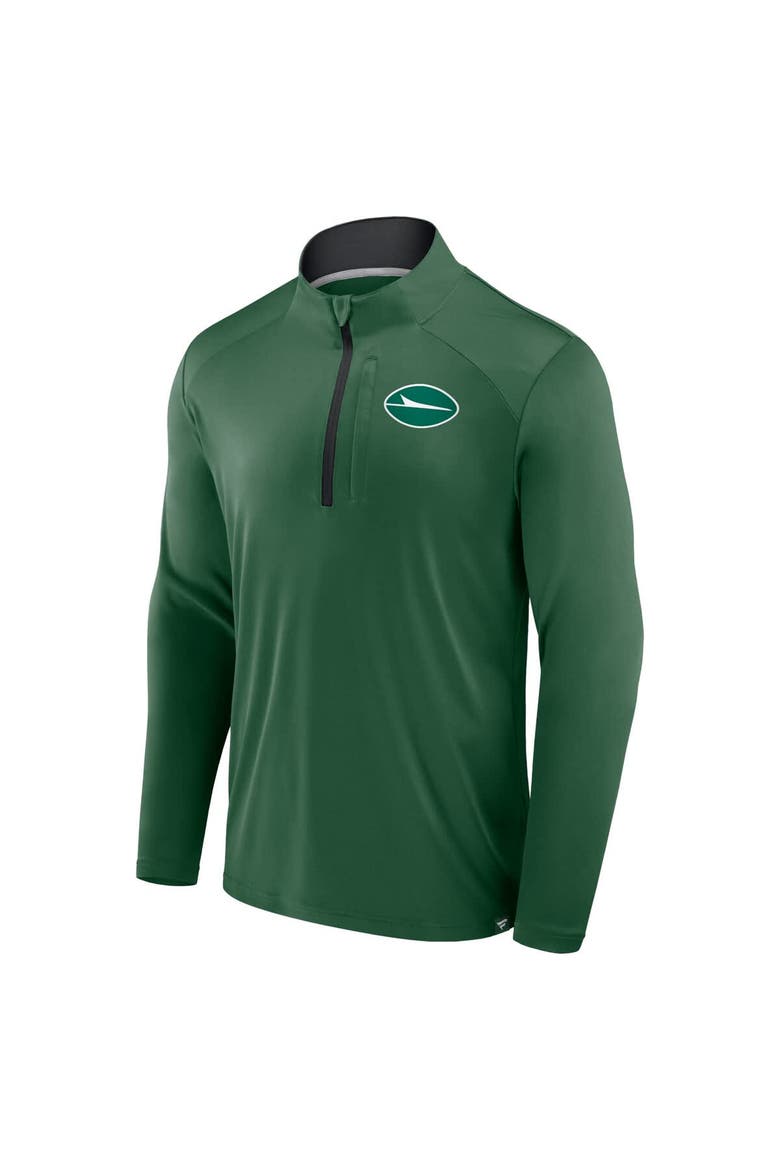 Men's Fanatics Green New York Jets Defender Long Sleeve Quarter-Zip Jacket, Alternate, color, Green