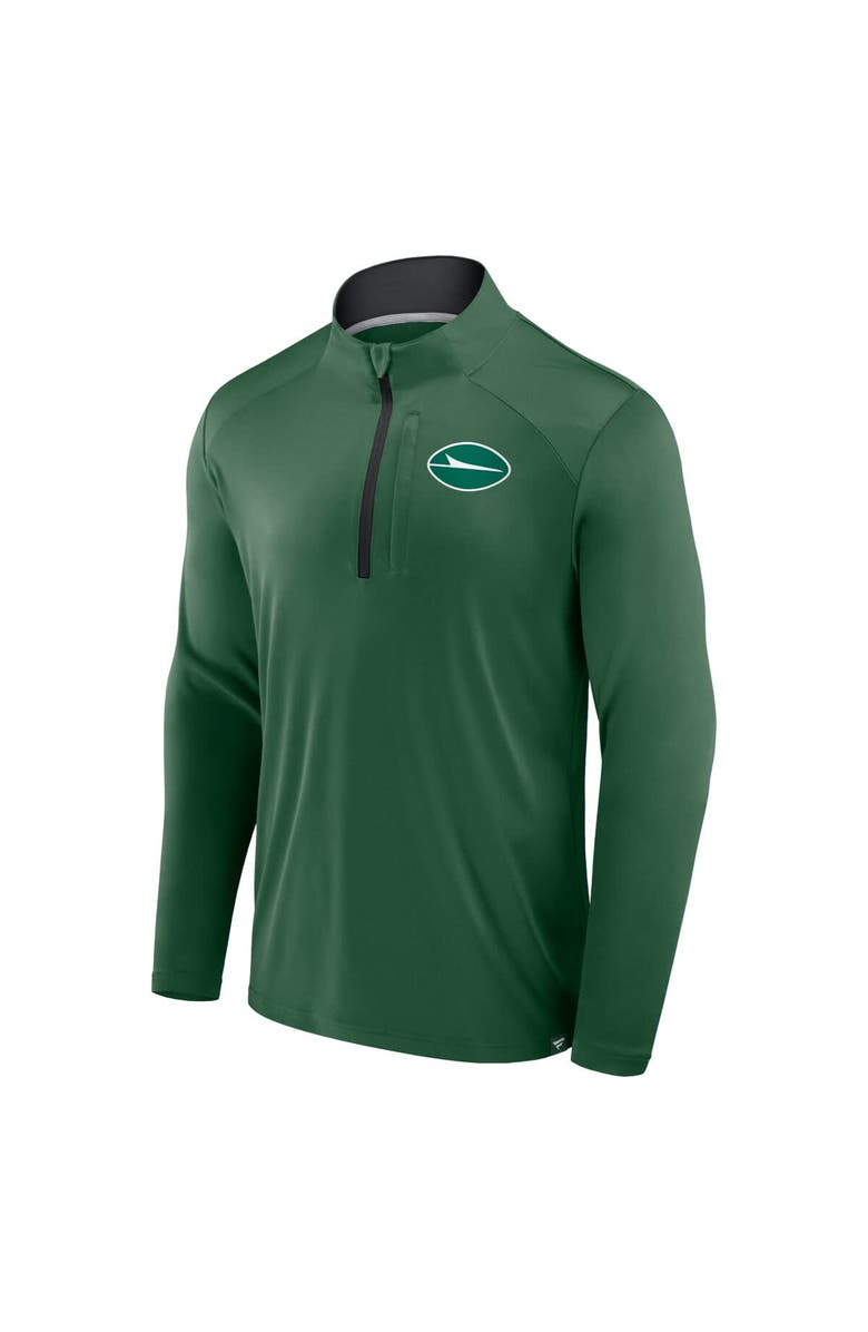 FANATICS Men's Fanatics Green New York Jets Defender Long Sleeve Quarter-Zip Jacket, Alternate, color,