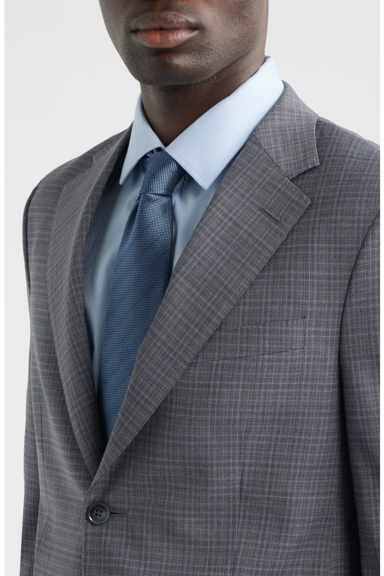Hartford Classic Fit Grey Check Wool Suit, Alternate, color, GREY