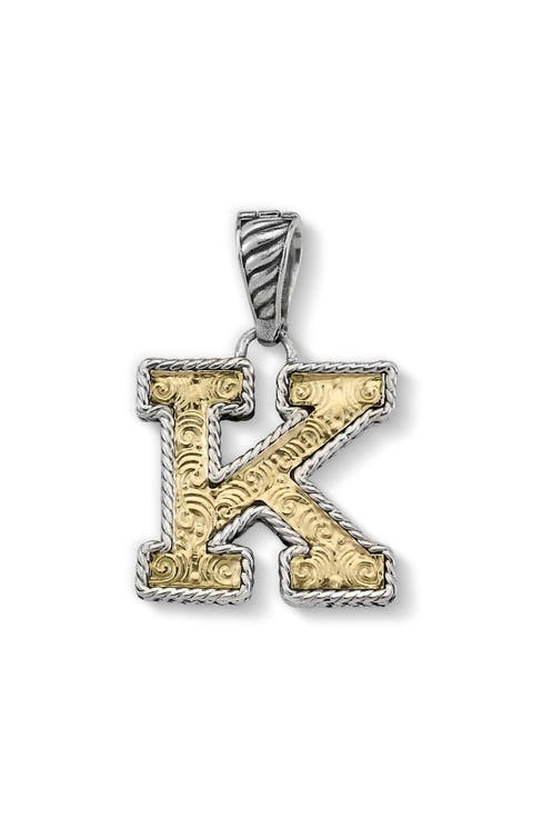 Two-Tone Initial Pendant