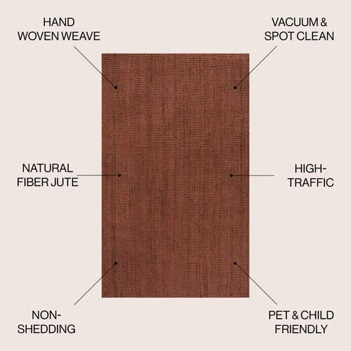 Jonathan Y Pata Hand Woven Chunky Jute Area Rug In Terracotta