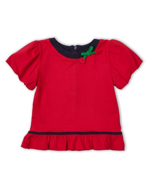 Bubble Sleeve Top With Cherries (Toddler, Little Kid, Big Kid)