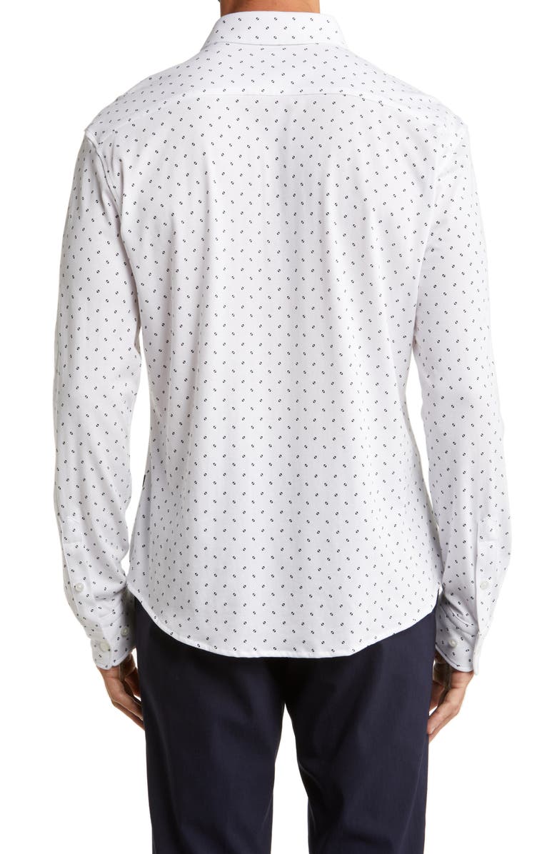 BOSS Hugo Boss Roan Slim Fit Geo Stretch Nylon Button-Up Shirt, Alternate, color, 