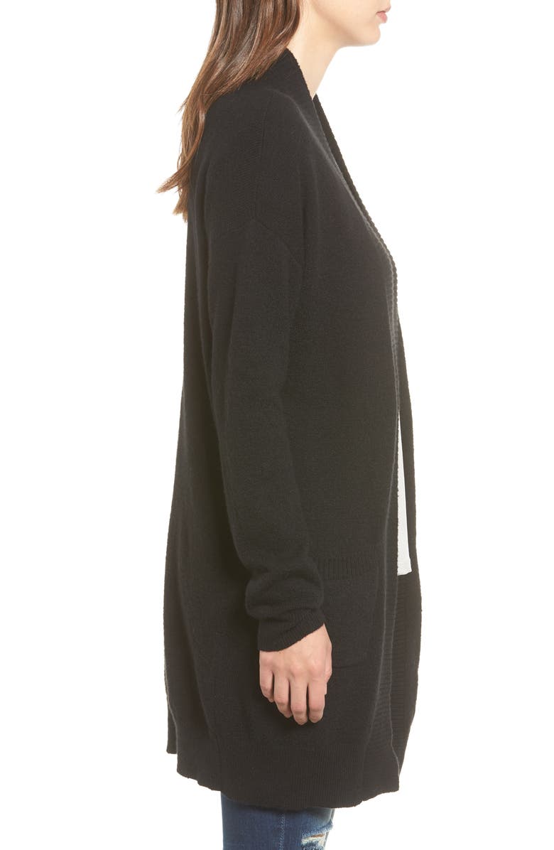 BP. Rib Trim Long Cardigan, Alternate, color,