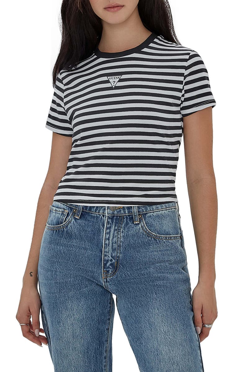 GUESS ORIGINALS Go Core Stripe Baby Tee, Main, color, 