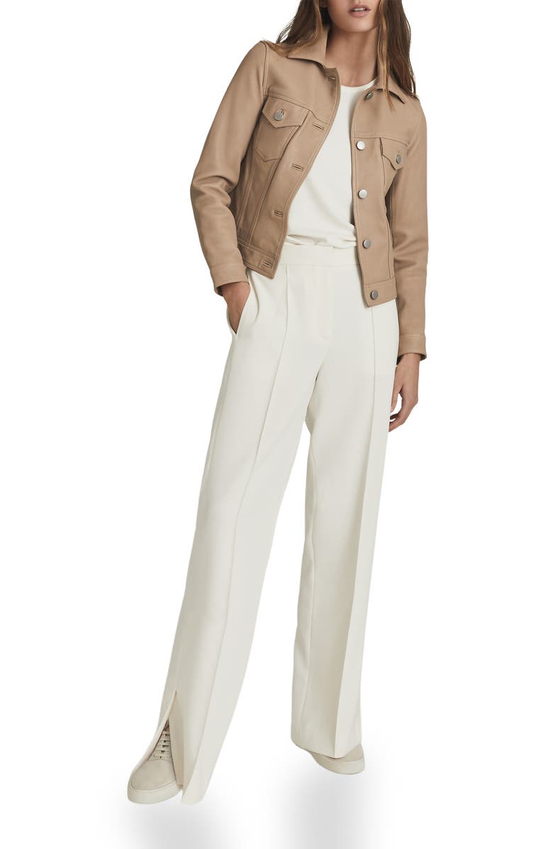 Reiss Piper Leather Jacket, Alternate, color, 