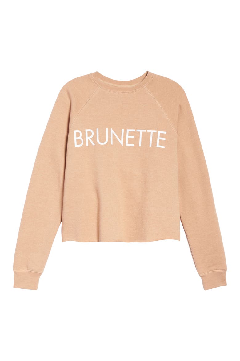 Middle Sister Brunette Sweatshirt, Alternate, color, ROSE