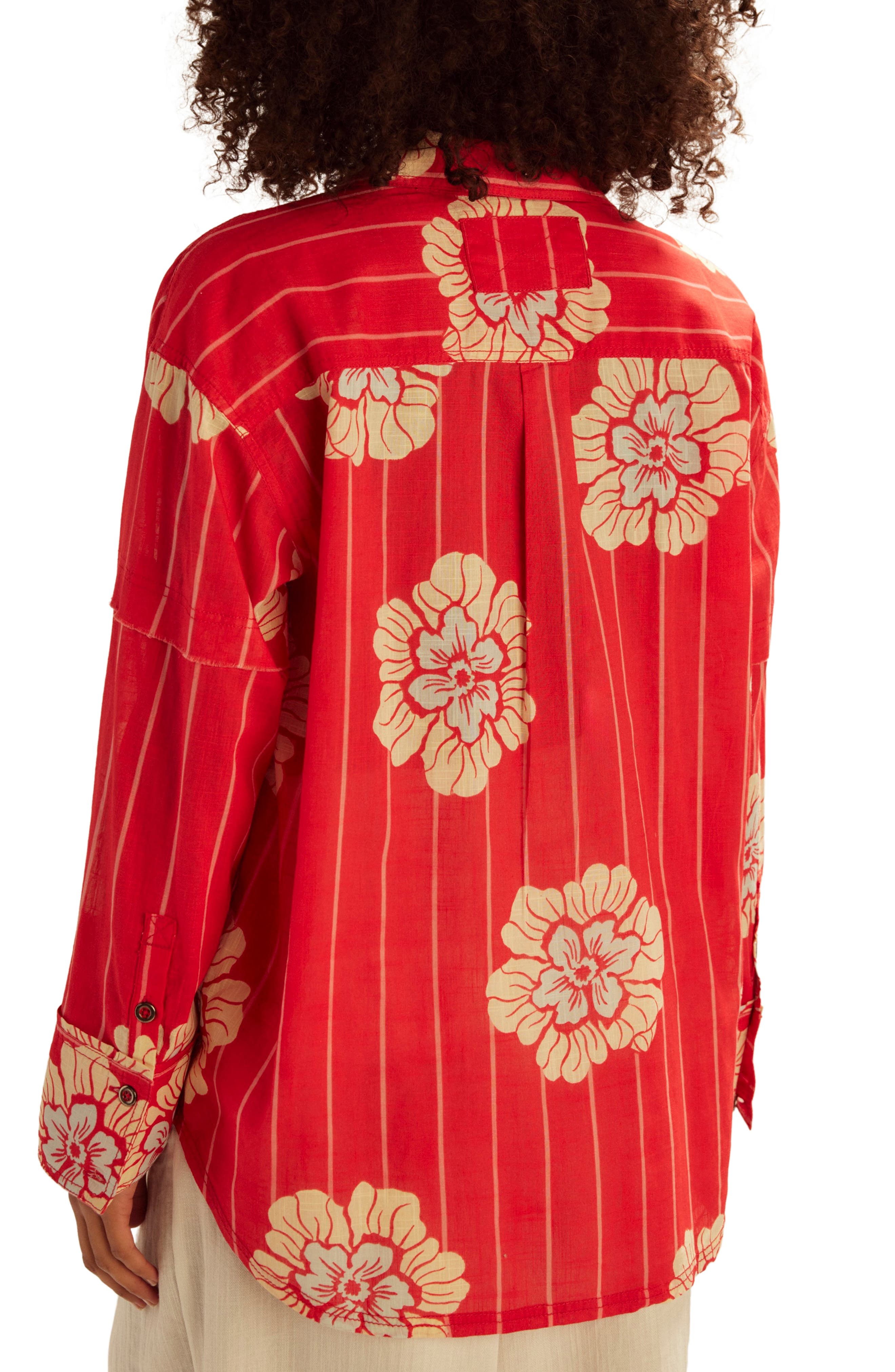 Hidden Flower Button-Up Shirt - image 4