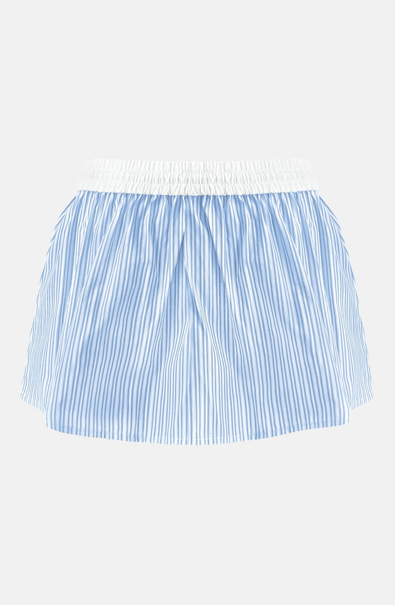 OW Collection Ella Mini Skirt, Alternate, color, Light Blue Stripe