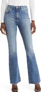 AG Farrah Raw Hem High Waist Bootcut Jeans