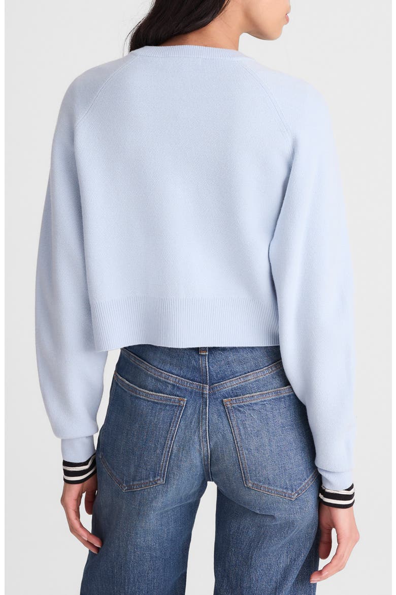 Raglan Sleeve Crop Merino Wool Cardigan, Alternate, color, SOFT SKY BLUE