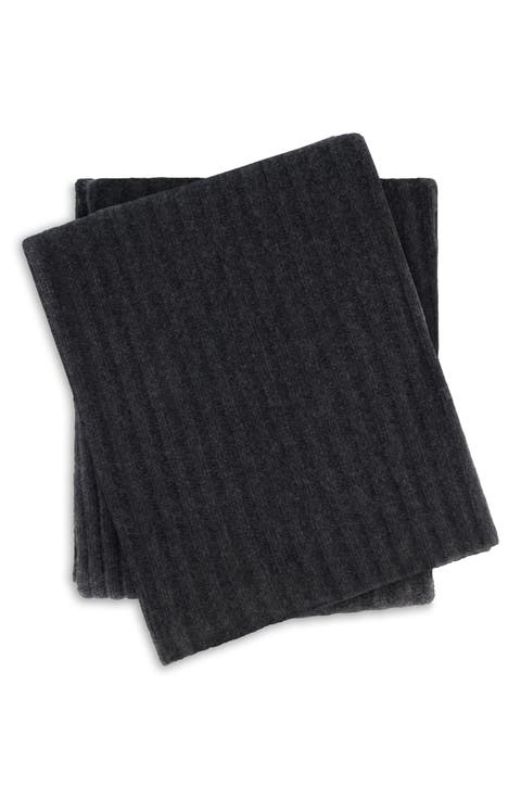Brooklyn Rib Cashmere Throw Blanket