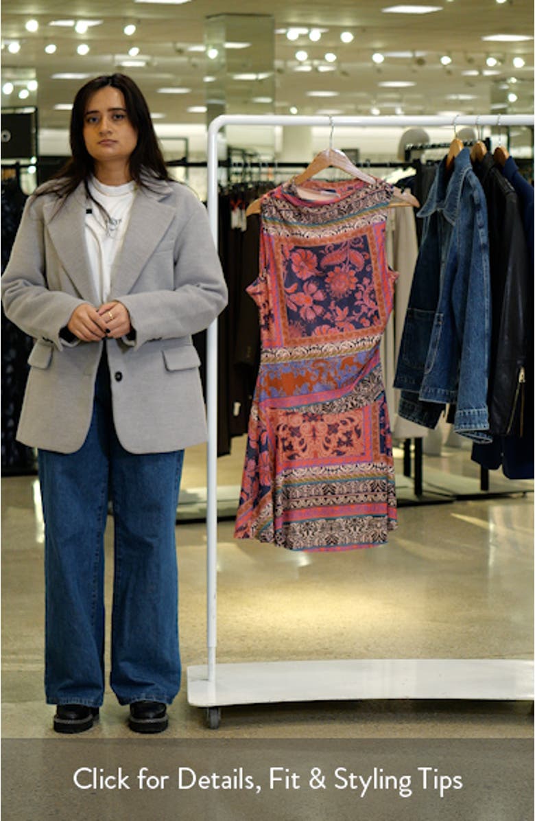 Print Sleeveless Minidress, sales video thumbnail