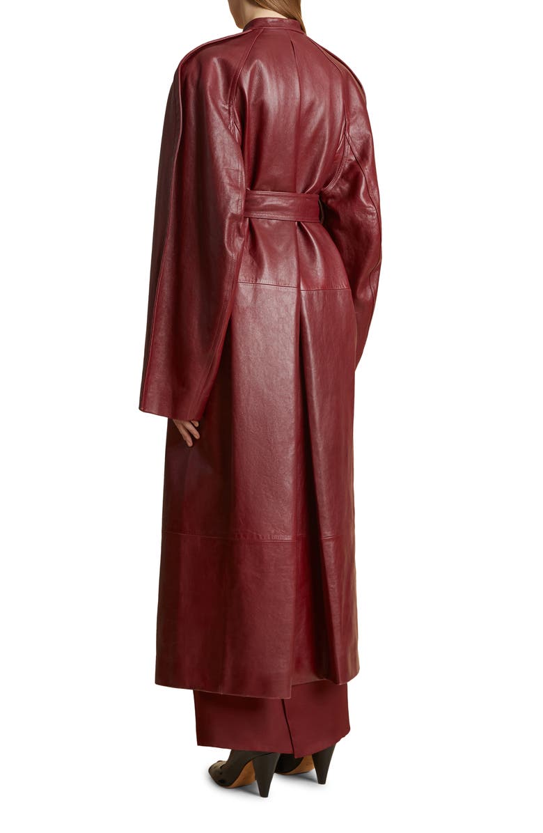 Khaite Rothen Oversize Lambskin Long Coat, Alternate, color, 