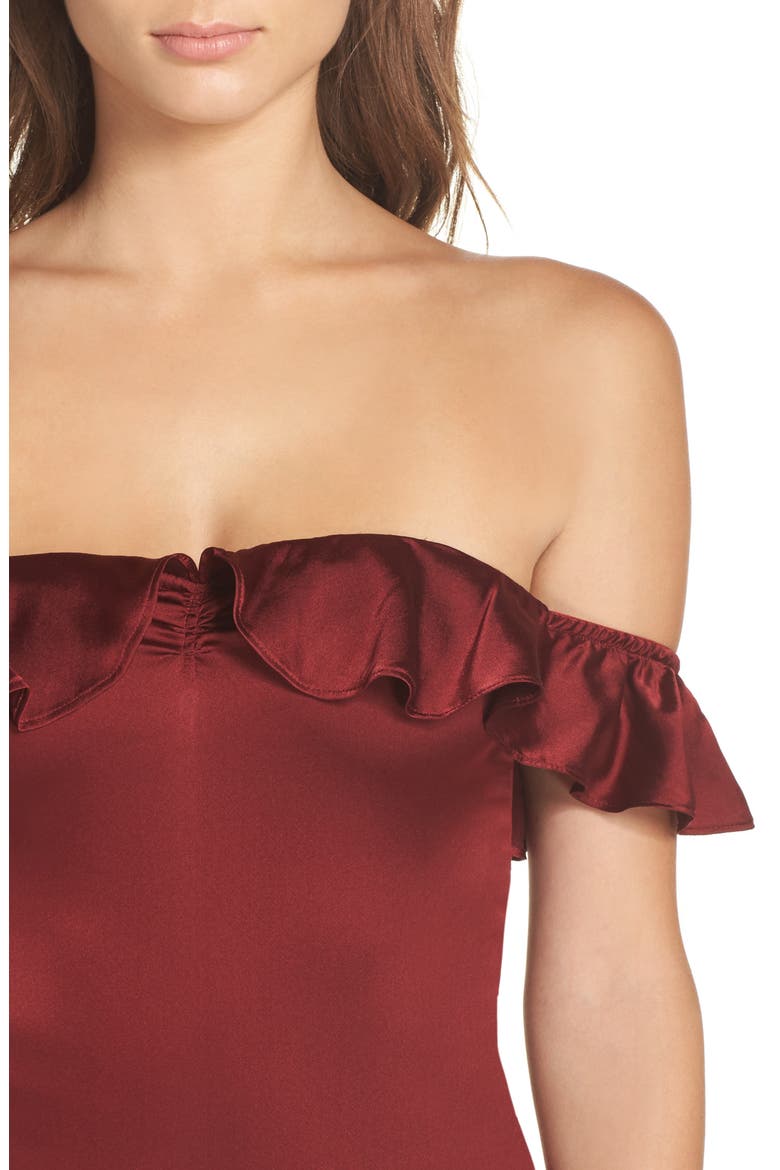 Virgo Ruffle Bodysuit, Alternate, color, BORDEAUX