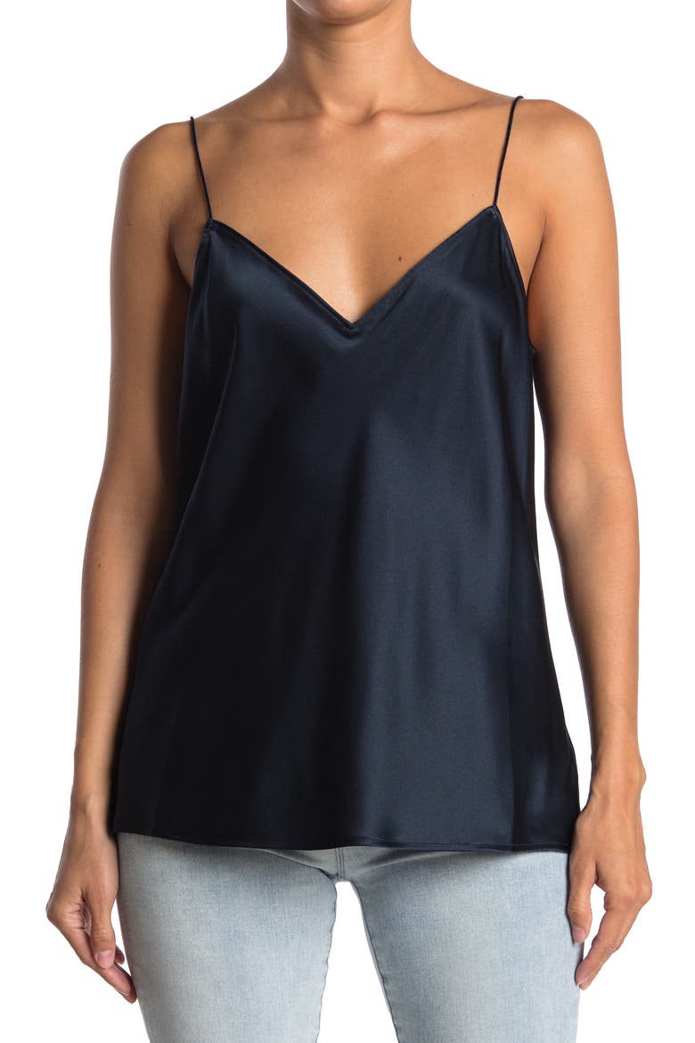 Cicely Silk Camisole, Main, color, NAVY