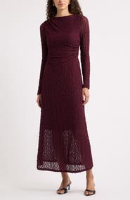 Nordstrom Lace Long Sleeve Midi Dress