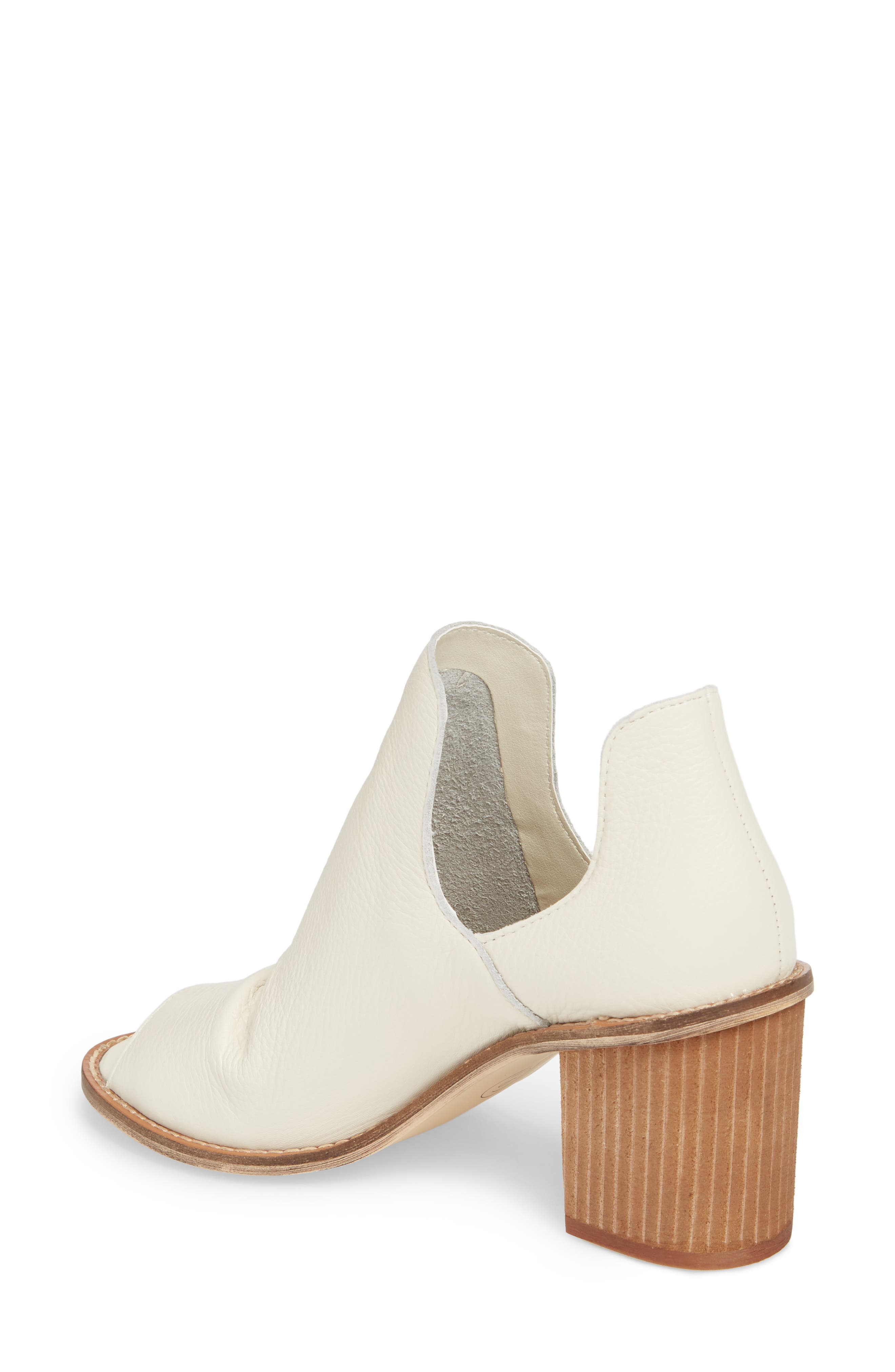 Carlita Peep Toe Bootie, Alternate, color, WHITE