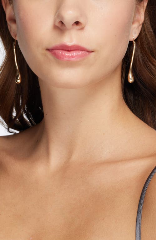 Open Edit Elongated Teardrop Linear Earrings