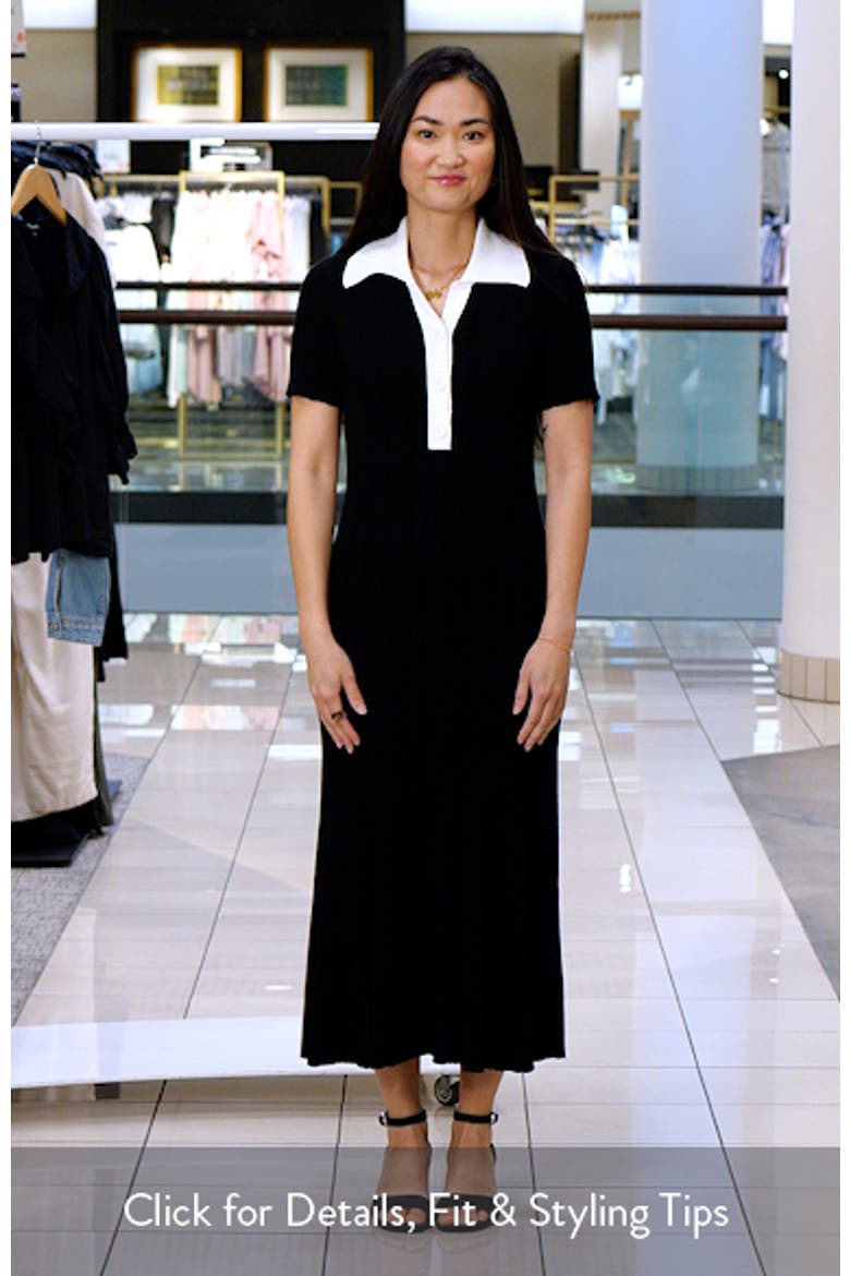 Rib Midi Polo Dress video