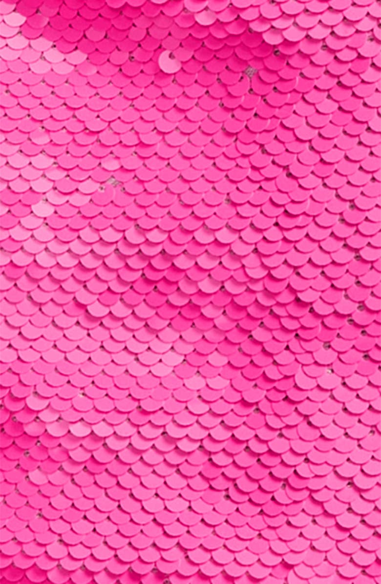 Lola + The Boys Lola & the Boys Neon Pink Sequin Bomber Jacket, Alternate, color, 