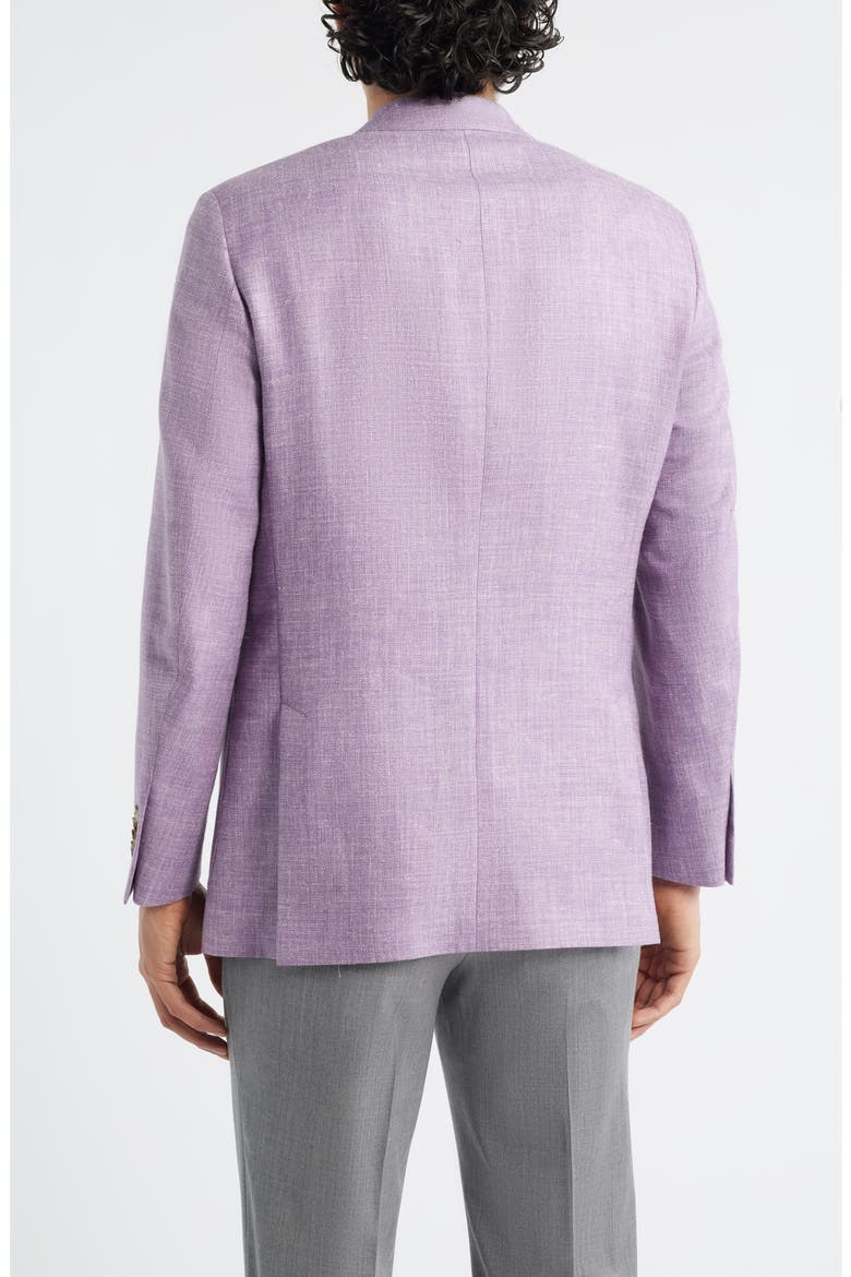 Hyperlight Soft Light Purple Mélange Silk & Linen Blend Sport Coat, Alternate, color, PURPLE