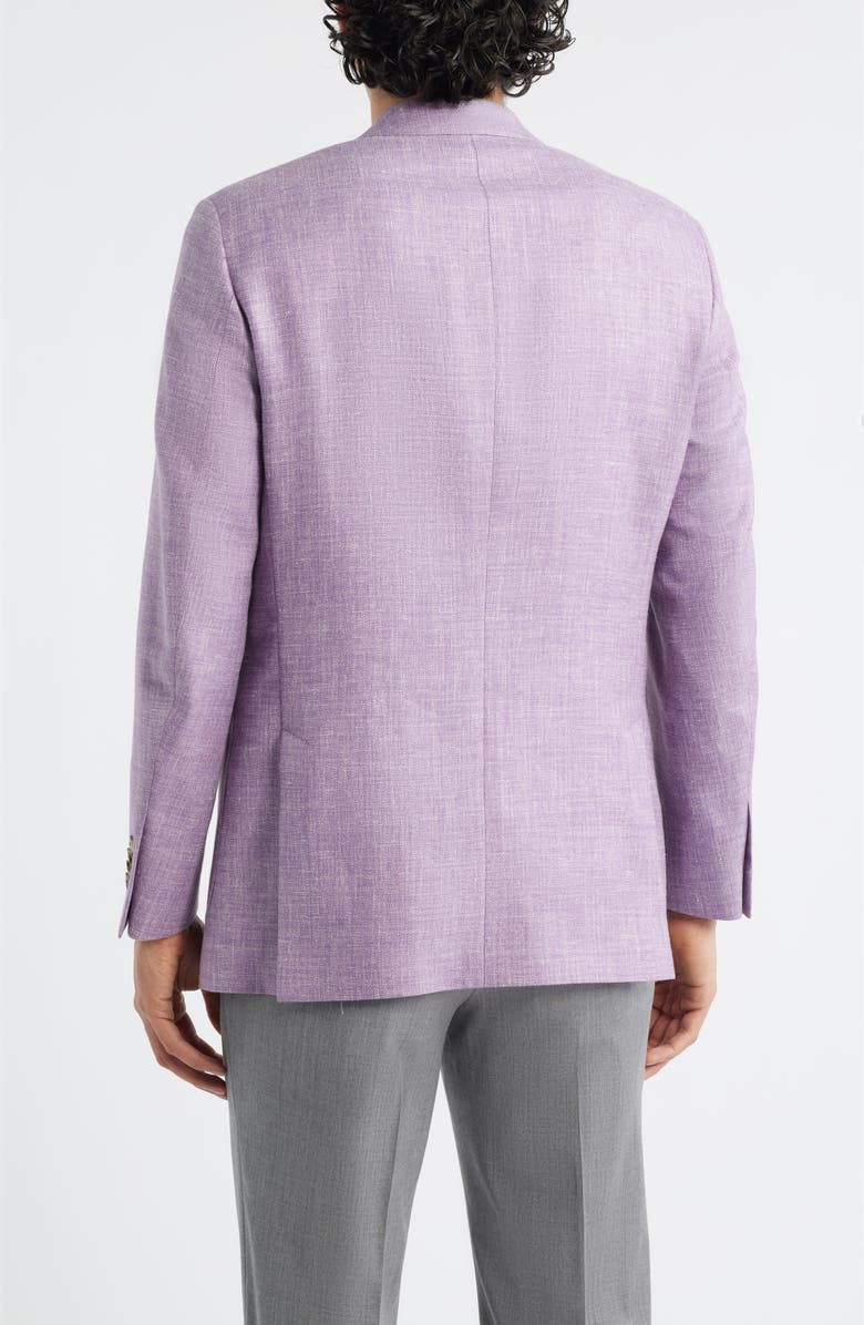 Peter Millar Hyperlight Soft Light Purple Mélange Silk & Linen Blend Sport Coat, Alternate, color, Purple
