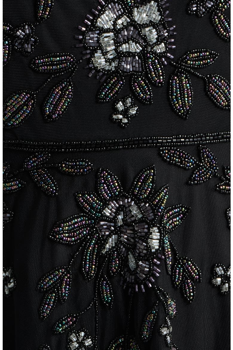 Beaded Floral Gown, Alternate, color, BLACK 001