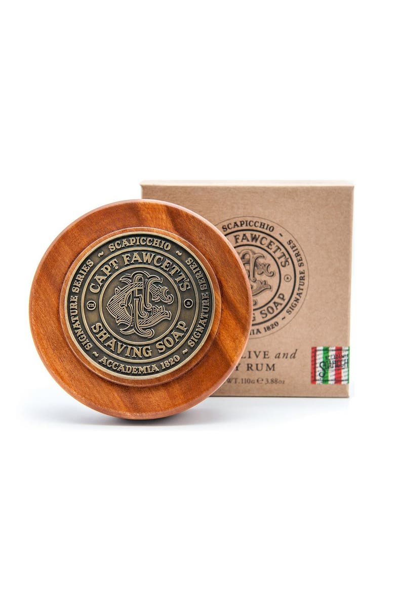 Captain Fawcett Scapicchio Fig, Olive & Bay Rum Shaving Soap, Main, color, Shaving Soap
