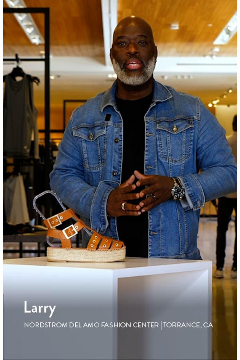 Gable Glad Ankle Strap Espadrille Platform Sandal video